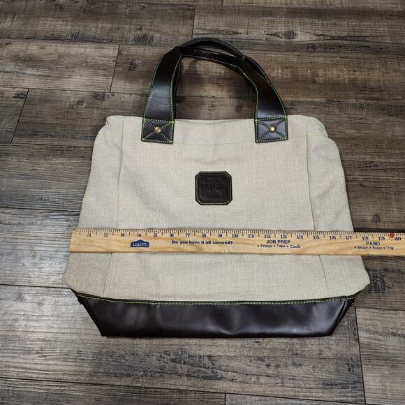 Canvas Patron tote bag lime green interior - Picture 6 of 10